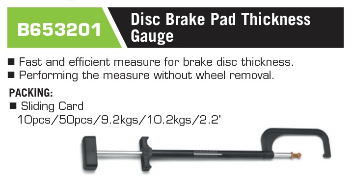 B653201 Disc Brake Pad Thickness Gauge